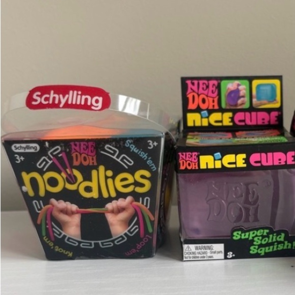 Nee Doh noodles,nice cube (both authentic) & jellyfish (says Needoh,used forPic